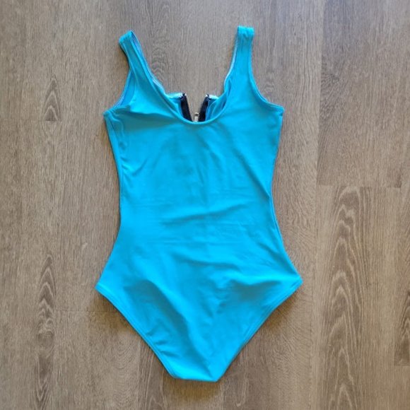 Blackmilk Blue Matte Bodysuit + Sheer Skirt Full Rave Outfit - Picture 3 of 8